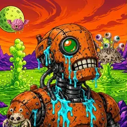 Oozlings #8728, Rusty Robot · Acid Lake