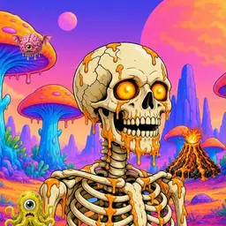 Oozlings #8730, Skull · Mushroom Desert