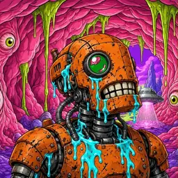 Oozlings #8738, Rusty Robot · Flesh Cave