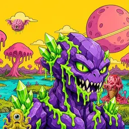 Oozlings #8742, Crystal Rock · Turquoise Swamp