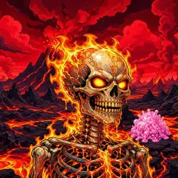 Oozlings #8744, Fire Skull · Lava Fields