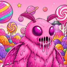 Oozlings #875, Mutant Moth · Candy Planet