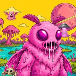 Oozlings #8754, Mutant Moth · Turquoise Swamp