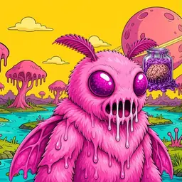 Oozlings #8755, Mutant Moth · Turquoise Swamp