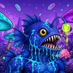Oozlings #8760, Anglerfish · Fungus Forest