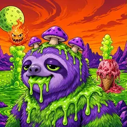 Oozlings #8762, Slime Sloth · Acid Lake