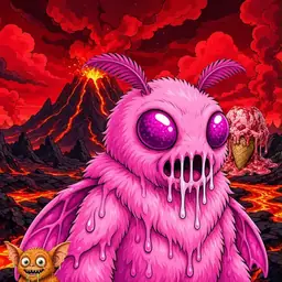 Oozlings #8766, Mutant Moth · Lava Fields