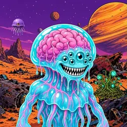 Oozlings #8768, Jellyfish Brain · Ship Junkyard