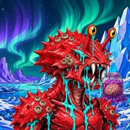Oozlings #877, Crab · Aurora Ice