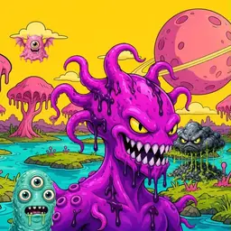 Oozlings #8780, Squid · Turquoise Swamp