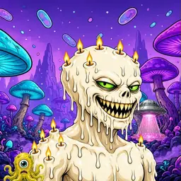 Oozlings #8785, Candle Wax · Fungus Forest