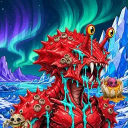 Oozlings #8786, Crab · Aurora Ice