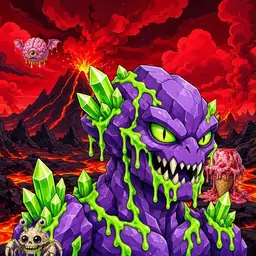 Oozlings #8787, Crystal Rock · Lava Fields