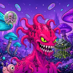 Oozlings #8789, Mutated Squid · Fungus Forest