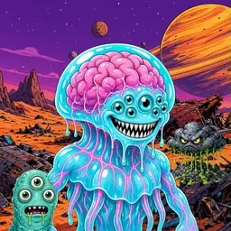Oozlings #8792, Jellyfish Brain · Ship Junkyard