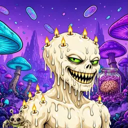 Oozlings #8793, Candle Wax · Fungus Forest