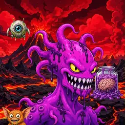 Oozlings #8794, Squid · Lava Fields