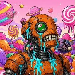 Oozlings #8802, Rusty Robot · Candy Planet