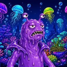 Oozlings #8805, Slug · Glow Reef