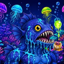 Oozlings #8807, Anglerfish · Glow Reef