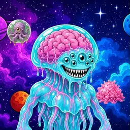 Oozlings #8808, Jellyfish Brain · Void Nebula