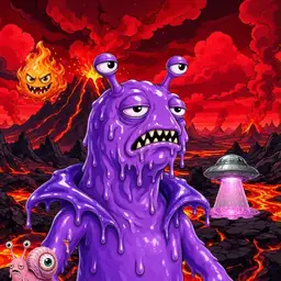 Oozlings #881, Slug · Lava Fields