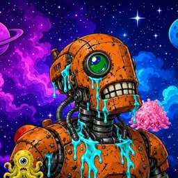 Oozlings #8815, Rusty Robot · Void Nebula