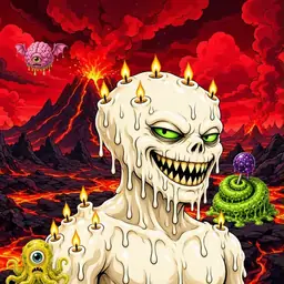 Oozlings #8816, Candle Wax · Lava Fields