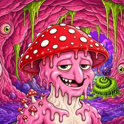 Oozlings #8817, Mushroom Head · Flesh Cave
