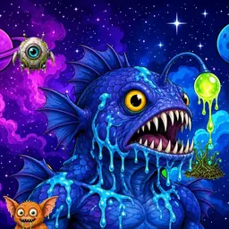Oozlings #8822, Anglerfish · Void Nebula