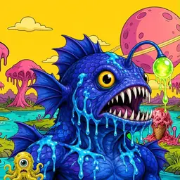 Oozlings #8824, Anglerfish · Turquoise Swamp