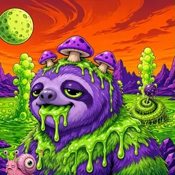 Oozlings #8829, Slime Sloth · Acid Lake
