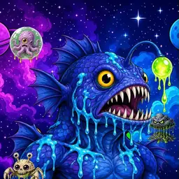Oozlings #883, Anglerfish · Void Nebula