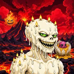 Oozlings #8831, Candle Wax · Lava Fields