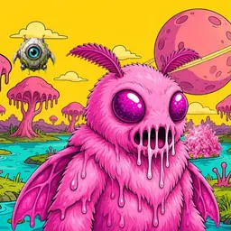 Oozlings #8834, Mutant Moth · Turquoise Swamp