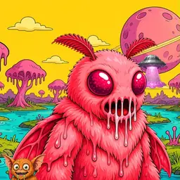 Oozlings #8839, Mutated Mutant Moth · Turquoise Swamp