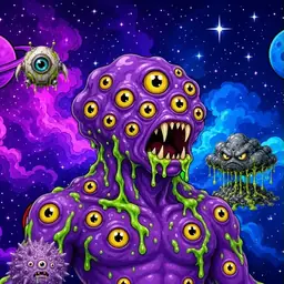Oozlings #8840, Eyeball Cluster · Void Nebula