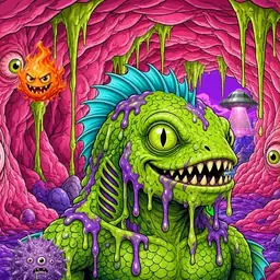Oozlings #8842, Swamp Fish · Flesh Cave
