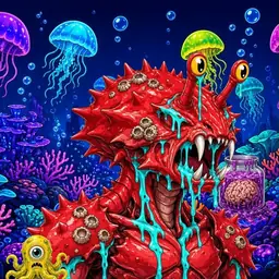 Oozlings #8843, Crab · Glow Reef