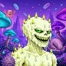 Oozlings #8844, Mutated Candle Wax · Fungus Forest