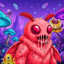 Oozlings #8846, Mutated Mutant Moth · Fungus Forest
