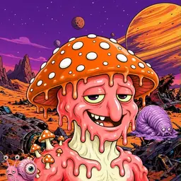 Oozlings #885, Mutated Mushroom Head · Ship Junkyard