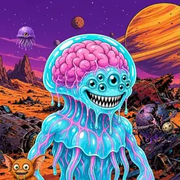 Oozlings #8853, Jellyfish Brain · Ship Junkyard