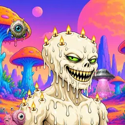 Oozlings #8855, Candle Wax · Mushroom Desert