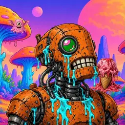 Oozlings #8865, Rusty Robot · Mushroom Desert