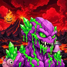 Oozlings #8867, Mutated Crystal Rock · Lava Fields