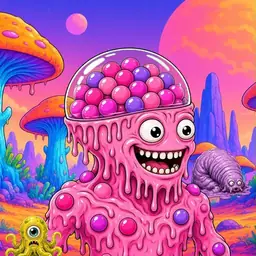 Oozlings #8869, Gumball Brain · Mushroom Desert