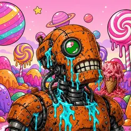 Oozlings #887, Rusty Robot · Candy Planet