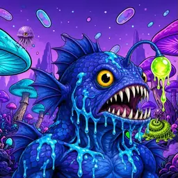 Oozlings #8871, Anglerfish · Fungus Forest
