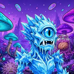 Oozlings #8881, Ice Cyclops · Fungus Forest